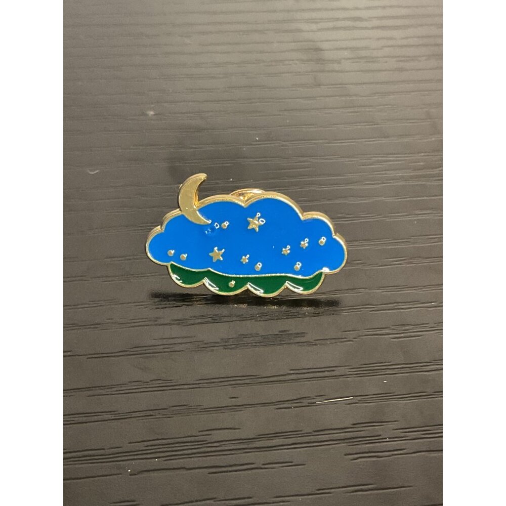 Moon & Stars Cloud Enamel Pin Badge